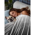 thumbnail image 3 of Black White Queen Size Flat Sheet, Wrinkleproof & Fadeproof Cooling Flat Bed Sheet Only, Ombre Gradient Striped Minimalist Texture Breathable Soft Bedding Top Sheets 90 x 102 Inches, 3 of 8