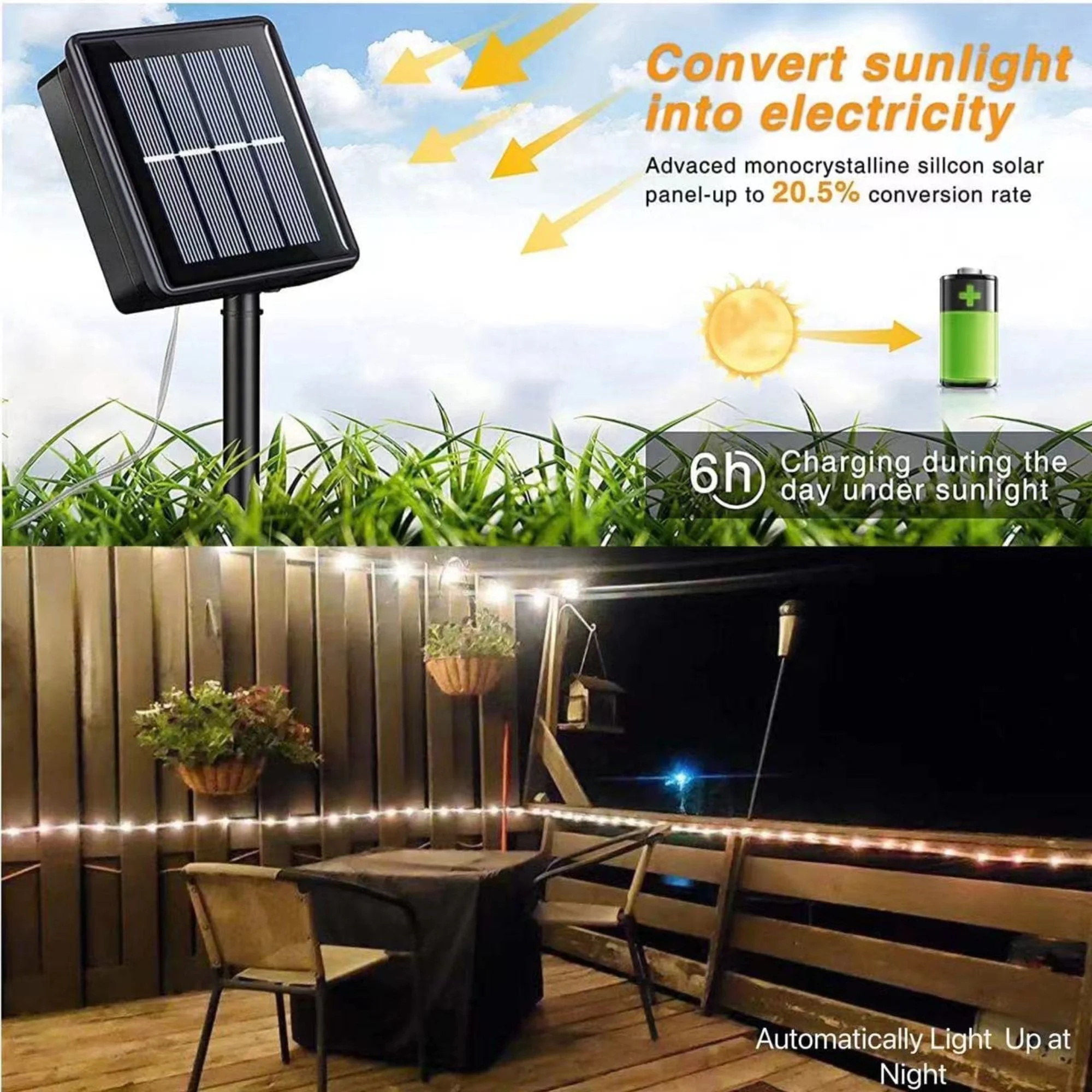 JOPESO Solar Rope Lights Outdoor Waterproof 39FT 100LED Solar String Lights 8 Modes Clear Tube Hanging Lights Clearance for Christmas Decorations