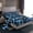 Black Blue, variant on Feelyou Cartoon Bowknot Cherry Bed Sheets, Kawaii Princess King Sheets, 4 Pieces
