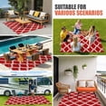 thumbnail image 4 of Red Morocco Outdoor Rug for Patio/Deck/Porch, Non-Slip Large Area Rug 6 x 9 Ft, Geometric Moroccan National Abstract Art Indoor Outdoor Rugs Washable Area Rugs, Reversible Camping Rug Carpet Runner, 4 of 8