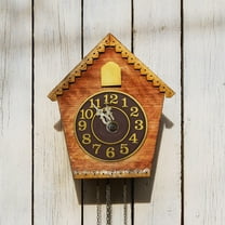 NIAIZEK Elegant Golden Cuckoo Pendulum Wall Clock with Traditional Design for Living Room