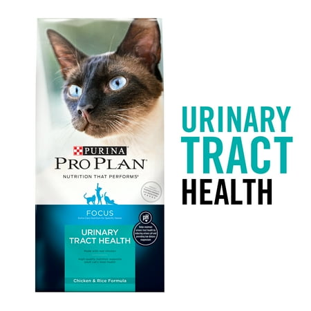 Purina Pro Plan Urinary Tract Health Dry Cat Food, FOCUS Urinary Tract Health Chicken & Rice Formula - 7 lb. (Best Cat Food For Urinary Tract Infections)