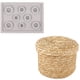 thumbnail image 2 of Bandeja con diseño de pulsera con cuentas flocadas, cesta de almacenamiento tejida de paja de trigo y gris, cesta de almacenamiento (mediana), 2 of 8