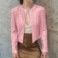 thumbnail image 2 of DHFJKG Womens Cardigan Sparkly Sequined Cardigan Open Front Glitter Solid Color Long Sleeve Cropped Jacket Carnival Stylish Outerwear, 2 of 5