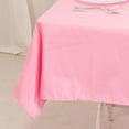 thumbnail image 4 of BalsaCircle 54"x 54" Pink Square Lamour Satin Tablecloth Table Covers Reception Catering Dining Table Linens, 4 of 6