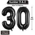 thumbnail image 2 of Globos con números TOTAFAM para decoración de fiesta de 30 cumpleaños, 40 cm, 2 of 7