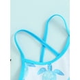 thumbnail image 6 of Suealasg Kids Girls Two-piece Swimsuits Toddler Girls Summer Bikini Sets Turtle Print Cami Tops Elastic Waist Frill Trim Swim Shorts Beach Bathing Suit, 6 of 9