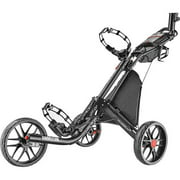 Golf Push Cart,3 Wheel Caddytek Caddylite EZ,1-Click Folding Trolley,Deluxe,Lightweight,Easy To Fold and Open Caddy Cart Pushcart,Black