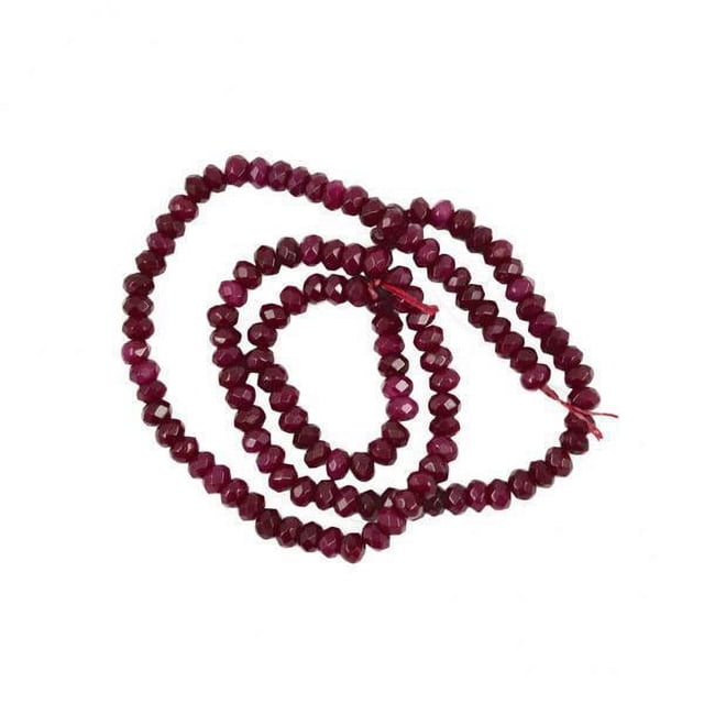 6x2 X 4 Mm Red Jade Rondelle Natural Facetado Hebra De Cuentas Sueltas 15'' Sunnimix Cuentas de piedras preciosas