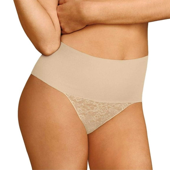 Women's Seamless Shaping Briefs for Body Contouring and Lifting Comfortable Lace Mid Waist Underwear