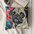 thumbnail image 3 of YINGXI Throw Pillow Cover Animal Dog Cartoon Face Friend Pet Color Pillow Case Square Cushion Cover for Sofa Couch Bed Car 20x20in, 3 of 5