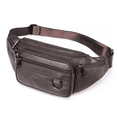 thumbnail image 1 of Sac Banane en Cuir pour Homme Sac de Taille en Cuir Véritable Sport Voyage Randonnée, 1 of 5