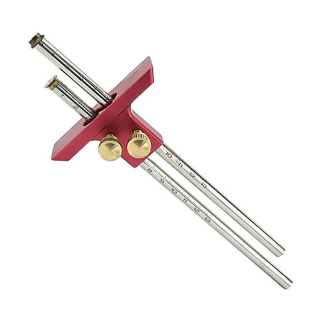 

Aluminum Alloy Woodworking Scriber Measuring Tool Parallel Line Drawing Tool Mortise Scriber DIY Linear Scriber for Carpentry -