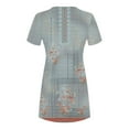 thumbnail image 4 of Summer Saving Wycnly Dresses for Women Vintage Plus Size Loose Swing Tunic Tshirt Short Dresses Crewneck Short Sleeve Flowers Print Summer Mini Formal Dress Sky Blue m, 4 of 4