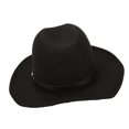 thumbnail image 2 of Sombrero de fieltro Nikou color negro tostado claro con protección solar ala ancha y plana, 2 of 15