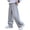 Grey, variant on LIJCC Boys Spring Autumn Sweatpants Solid Color Loose Wide Leg Sweat Pants Elastic High Waist Baggy Joggers(Grey,14-15 Years)