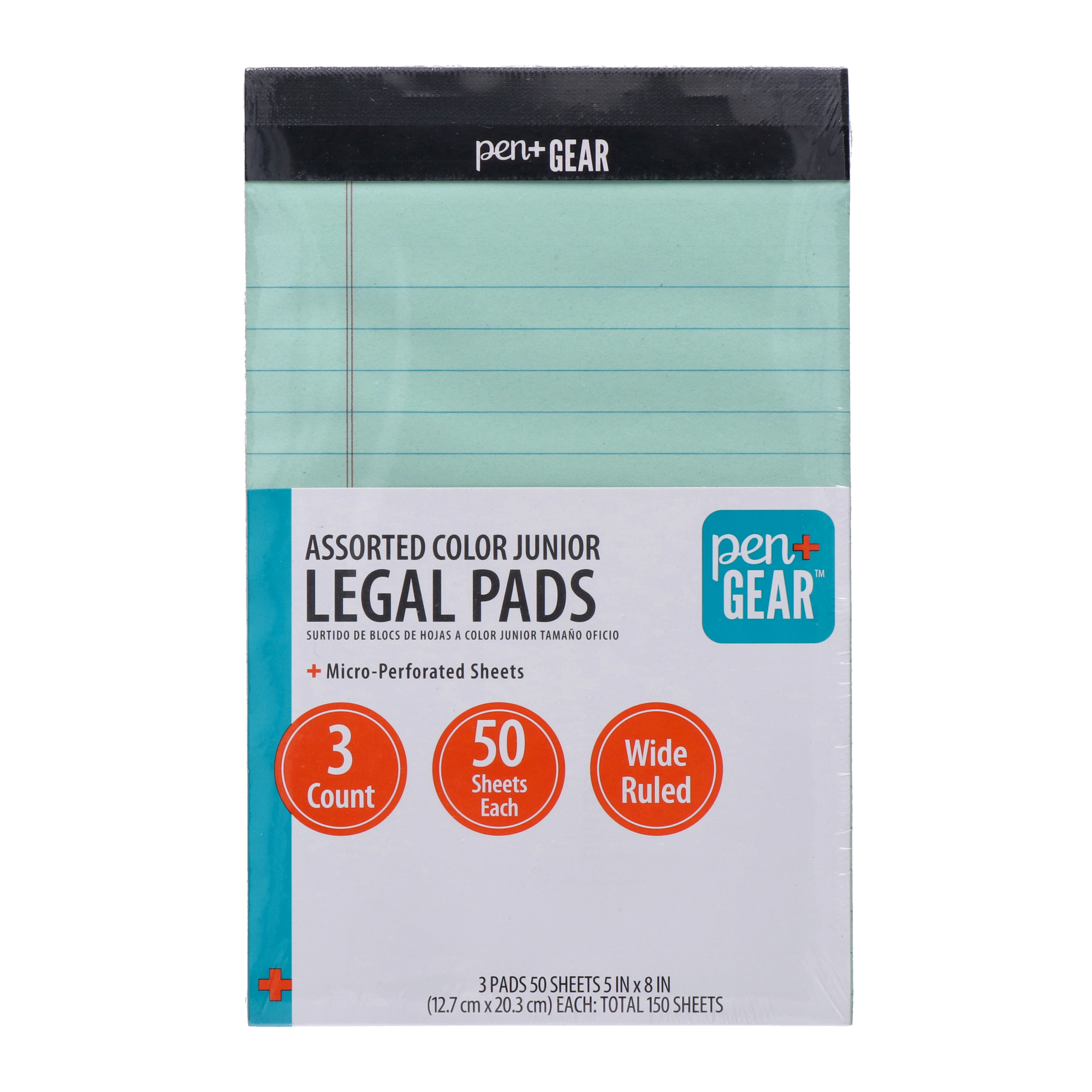 Pen+Gear Pastel Legal Pads 5x8, 50 Sheets, 3-Pack photo 2