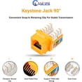 thumbnail image 4 of 50 Pcs RJ45 Cat6 Keystone Jack 90° UTP Network Ethernet 110 Punch Down Tool Yellow, 4 of 5