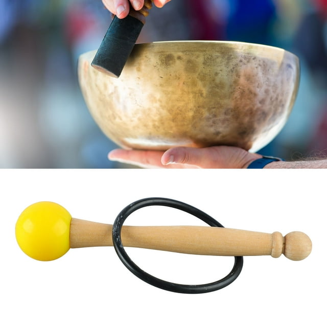 Singing Bowl Mallet,Bowl Rubber Mallet Head Clear Beautiful Sound With Rubber