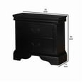 thumbnail image 4 of Gorgeous Black 3pc Beautiful Louis Philippe Style Eastern King Size Sleigh Bed 2x Nightstand Set Wooden Bedroom Furniture, 4 of 10