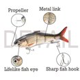 thumbnail image 3 of lure Robotic Swimming Lure USB Rechargeable LED Light Multi Jointed Swimbait Inteli Self-Propelling Electric Fishing Tackle, 3 of 5