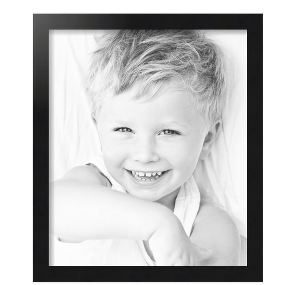 ArtToFrames 16x19 inch Black Steel Picture Frame, Black MDF Poster Frame (4639)
