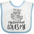 thumbnail image 3 of Inktastic Raccoon My Great Aunt Loves Me Boys or Girls Baby Bib, 3 of 4