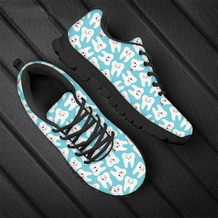 

Funny Dental Tooth Designer Women’s Flats Breathable Mesh Summer Ladies Sneakers Lightweight Female Jogging Running Casual Shoes