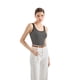 thumbnail image 4 of Camiseta sin mangas SUUKSESS larga acolchada de algodón acanalado para mujer, 4 of 7