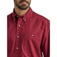 thumbnail image 4 of Wrangler Men's George Strait Collection Burgundy Button Down Shirt 112338105, 4 of 4