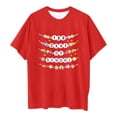 thumbnail image 4 of MIXUE Toddler Girls Tops & T-Shirts Children Fashion Casual Letter Print Round Neck Loose Short Sleeve Pullover Tshirts Outwear,Red,4-5 Years, 4 of 4