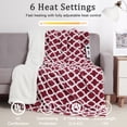 thumbnail image 2 of Electric Throw Blanket 50" x 60", Heated Throw with 6 Heating Levels Sherpa Tufted, Machine Washable, Red, 2 of 8