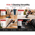 thumbnail image 6 of Cordless Vacuum Cleaner, 600W 50KPa Stick Vacuum for Home Hardwood Floor Carpet Pet Hair, 4-in-1 Lightweight Handheld Vacuum with LED Brush, 60 Min Runtime, Self-Standing, Red, 6 of 8