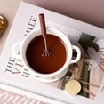 thumbnail image 3 of Chocolate Fondue Mug Set – Heat-Resistant Ceramic Fondue Cups with Forks, Reusable Chocolate Melting Cup & Fondue Set for Cheese, Chocolate & Desserts, Perfect for Date Night & Parties (Red), 3 of 7