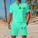 thumbnail image 1 of WILLBEST Conjunto Deportivo de Verano con Estampado de Letras Europeas para Hombre, Informal, Holgado y Cómodo, de Manga Corta y con Bolsillo., 1 of 4