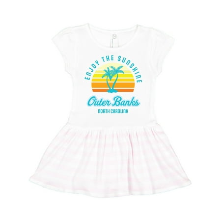 

Inktastic Summer Enjoy the Sunshine Outer Banks North Carolina in Blue Gift Toddler Girl Dress