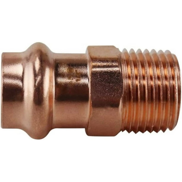 ProPress Fitting Adapter with Male 1/2 by 1/2 P x Male NPT Zero Lead