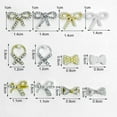 thumbnail image 6 of dianhelloya Nail Art Supplies 10Pcs Nail Art Jewelries 3D Bow Shape Rhinestones Sparkling Faux Pearls Nail Charms Decoration for Nail Salon (B), 6 of 8