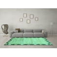 thumbnail image 3 of Ahgly Company Indoor Square Abstract Turquoise Blue Modern Area Rugs, 4' Square, 3 of 4