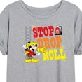 thumbnail image 3 of Disney - Firefighter Mickey - Stop, Drop, & Roll - Women's Oversized T-Shirt, 3 of 5