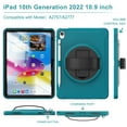 thumbnail image 3 of Mantto Case for iPad 10th Generation 10.9" 2022 Case, Multi angle Rotating Kickstand &Handle Rugged Shockproof Tablet Cover with Pencil Holder Silicone Full body Protection Cover, Lightblue, 3 of 10
