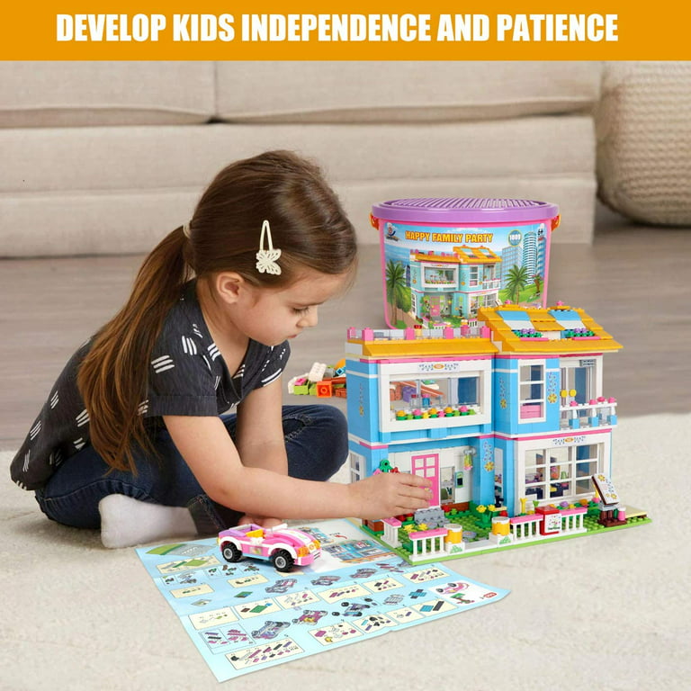  Building Block Set for Girls and Friends Villa Forest House  Building Kit, with Portable Storage Box, Makes an Entertaining Learning  Construction Toys Christmas Birthday Gift for Kids Boys Girls 6-12 