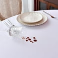 thumbnail image 5 of MEANMOY White 210 GSM Water & Stain Resistant Round Tablecloth for Circle Table - Solid 48 Inch Table Cloth Cover in Wrinkle Free Durable Washable Polyester Fabric for Wedding, Party, Banquet, 5 of 8