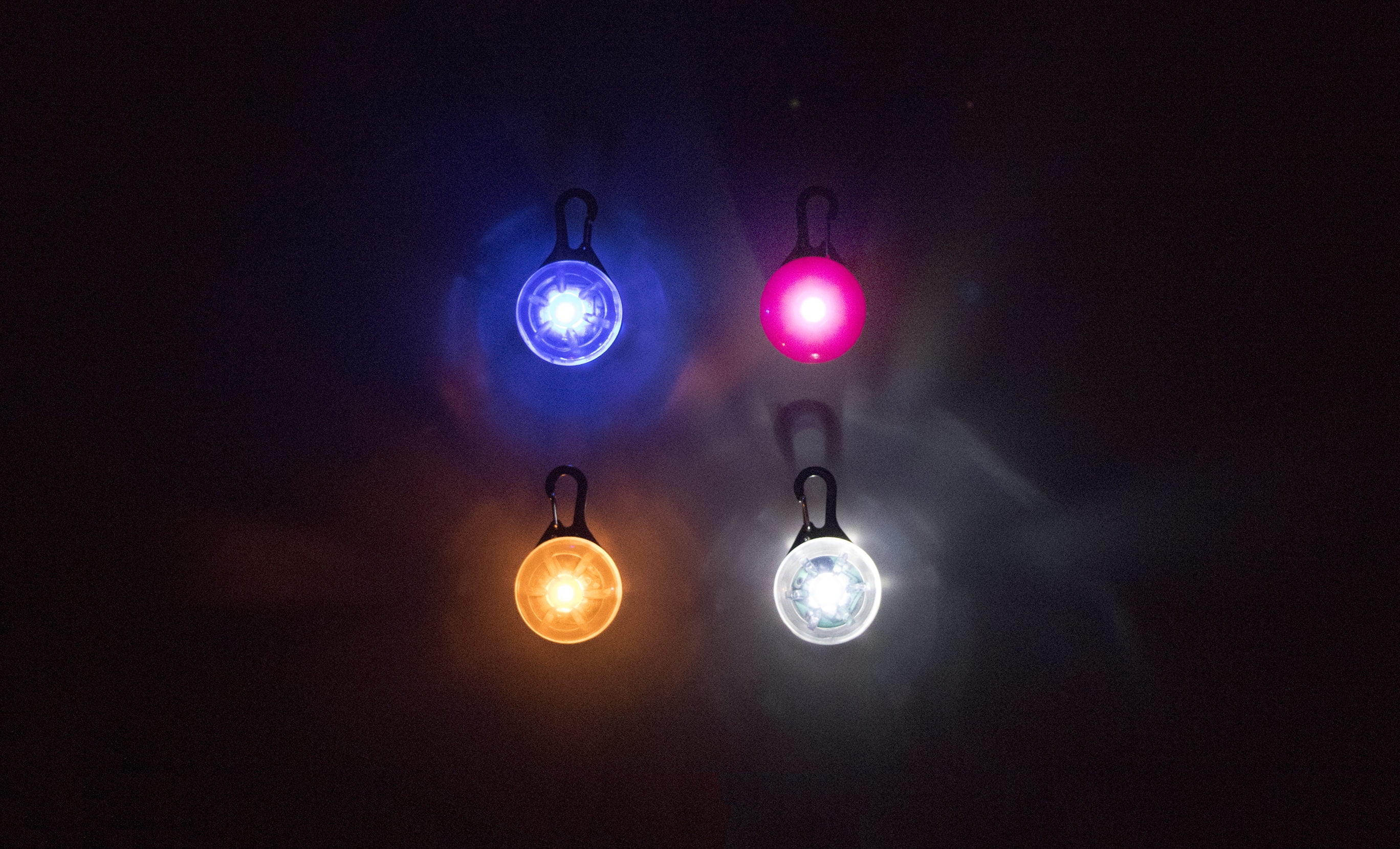 Tail Light LED Circular Collar Charm, Multiple Colors Available