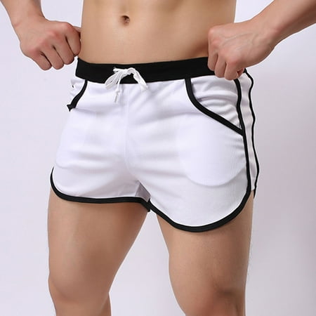 Reduced Price  Men s Swim Shorts  Quick-Drying Beachwear  Casual Sports Shorts  Elastic Waistband  Trendy Swim Trunks  Comfortable Swimwear for Men | Sopatenor  White M