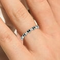 thumbnail image 4 of 0.12 ct Wedding Band 18K White Gold Over Silver black diamond moissanite Ring, 4 of 4