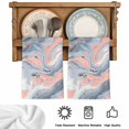 thumbnail image 5 of Orange Grey Marble Kitchen Towels Set of 1, Modern Abstract Ombre Geometric Textured Absorbent Dish Towels for Kitchen, Microfiber Hand Towel, Quick Drying Tea Towel for Cleaning Dishcloths, 5 of 7