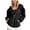 Black, variant on Zip Front Hoodless Pullover Sweatshirt for Women Soft Blend Long Sleeve Casual Lightweight Layering Top