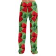 thumbnail image 3 of Women's Casual Fashion Christmas Pajama Pants, Long Sleepwear Trousers for Sports and Home Use, Comfortable and Soft Material for Nightwear and Lounging,Green,2XL, 3 of 6