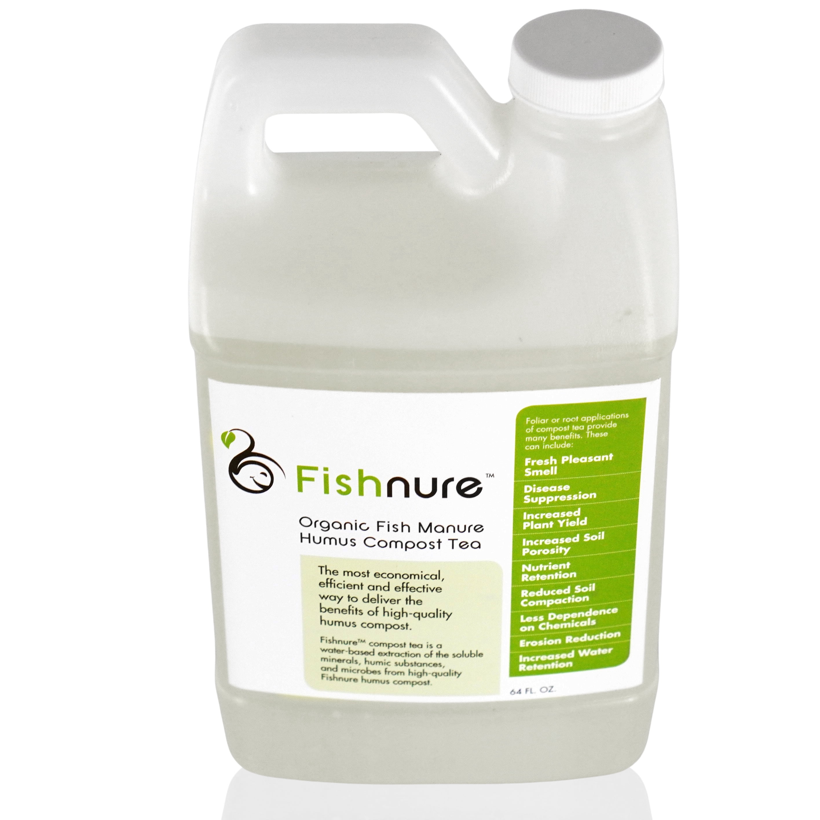 Fishnure 64 oz Fish Manure Humus Compost Tea - Liquid Organic Fertilizer